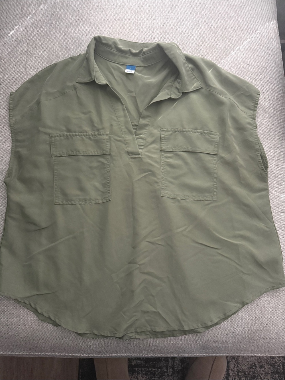 Old Navy Olive Green Short Sleeve Utility Tunic